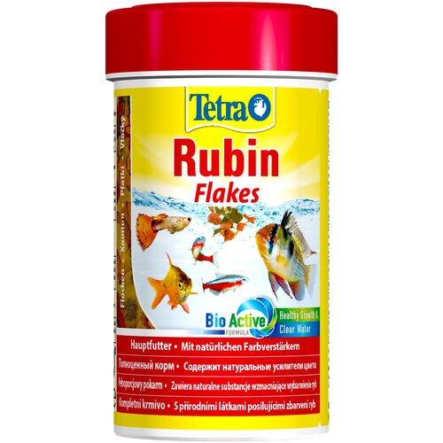 фото Корм для рыб Tetra Rubin Flakes в хлопьях, для улучшения окраса всех видов рыб, 250 мл