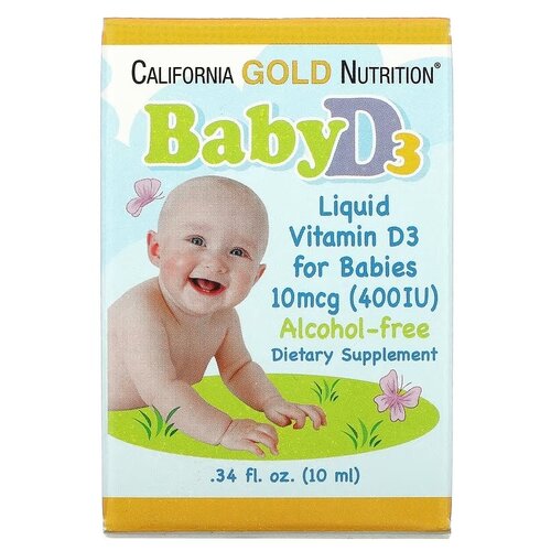 фото California Gold Nutrition Baby Vitamin D3 Liquid фл., 10 мкг, 10 мл