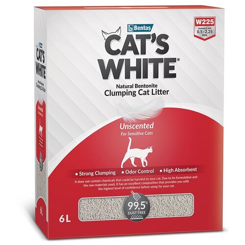 фото Комкующийся наполнитель Cat's White BOX Premium Natural, 6л, 1 шт.