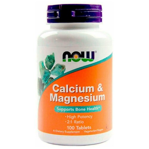 фото NOW Calcium and Magnesium 500/250 мг 100 таб / Нау Кальций Магний 500/250 мг 100 таб