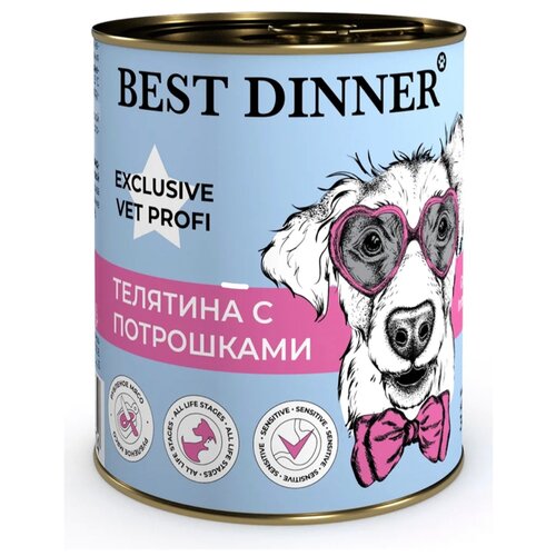 фото Влажный корм для взрослых собак Best Dinner Exclusive Gastro Intestinal, при чувствительном пищеварении, телятина 1 уп. х 1 шт. х 340 г