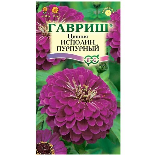 Семена Цинния, Исполин пурпурный, 0.3 г, цветная упаковка, Гавриш фото