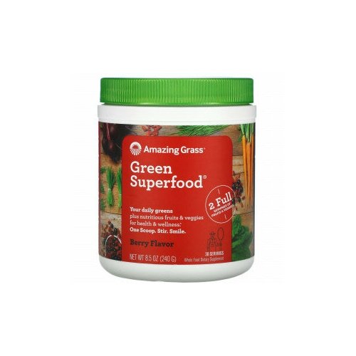 фото Amazing Grass, Green Superfood, ягоды, 240 г (8,5 унции)