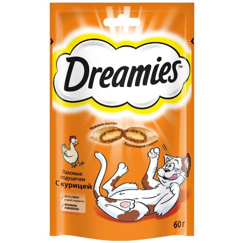 фото Лакомство для кошек  Dreamies Лакомство для кошек Dreamies подушечки, 60 г птица