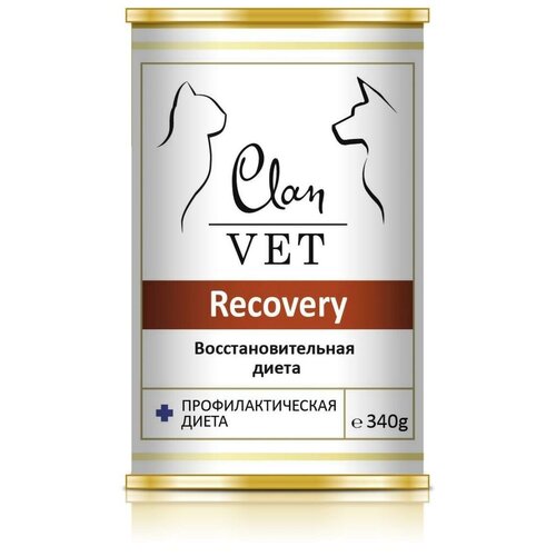 фото Корм Clan Vet Recovery (консерв.) для кошек и собак, восстановительная диета, 340 г x 12 шт