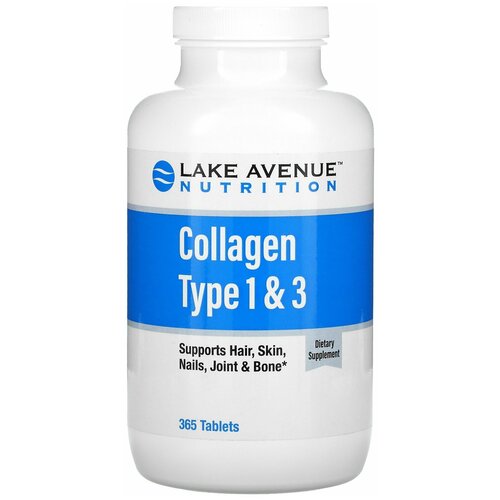 фото Таблетки Lake Avenue Collagen Type 1&3, 363 г, 365 шт.