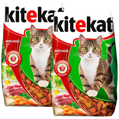 фото Сухой корм для кошек Kitekat Мясной Пир 2 шт. х 15000 г