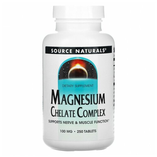 фото Source Naturals Magnesium Chelate (Магний хелат) 100 мг 250 таблеток