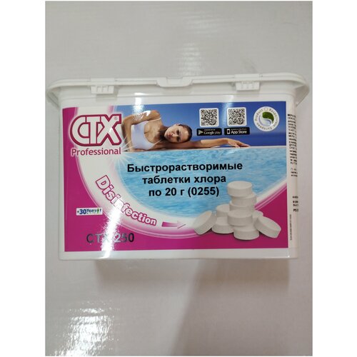 фото Быстрорастворимые хлорные таблетки 20 г. CTX-250 , 1кг