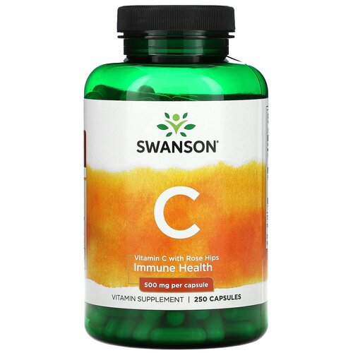 фото Swanson Vitamin C W/Rose Hips 500 mg 250 капс