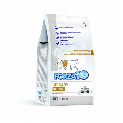 фото Сухой корм для кошек Forza10 Urinary Active, для лечения МКБ, с рыбой 454 г