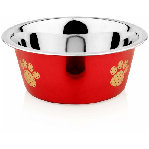 фото Миска Lilli Pet METAL STAR Paw&bone для животных,240мл, красная