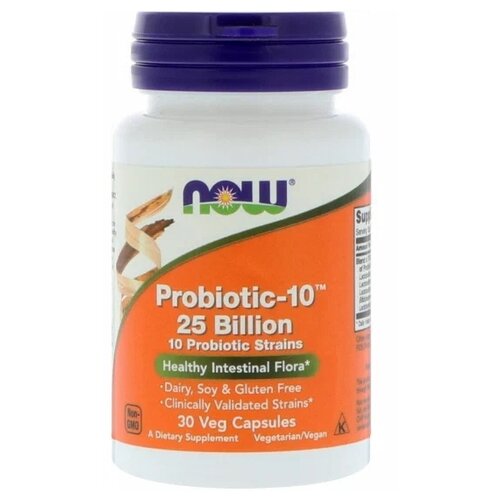 фото Капсулы NOW Probiotic-10 25 Billion, 150 г, 100 мл, 30 шт.