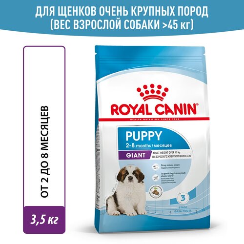 фото Сухой корм Royal Canin Giant Puppy (Джайнт Паппи) для щенков очень крупных пород до 8 месяцев, 3.5 кг