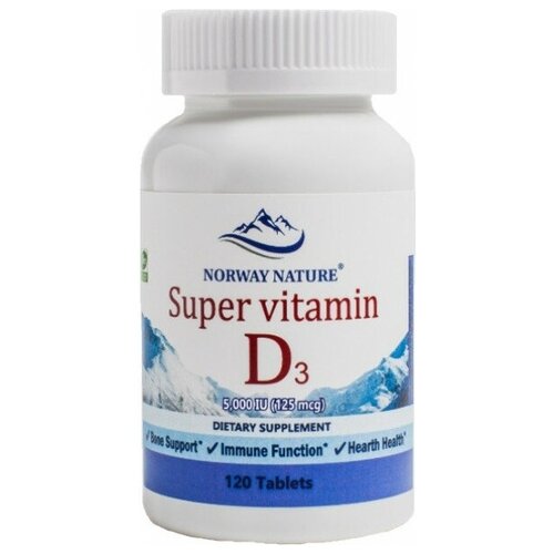 фото Отдельные витамины Norway Nature Super Vitamin D-3 5 000 ME (120 таблеток)