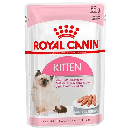 фото Влажный корм Royal Canin Kitten для котят в возрасте до 12 месяцев (паштет), 85 г 12 шт.