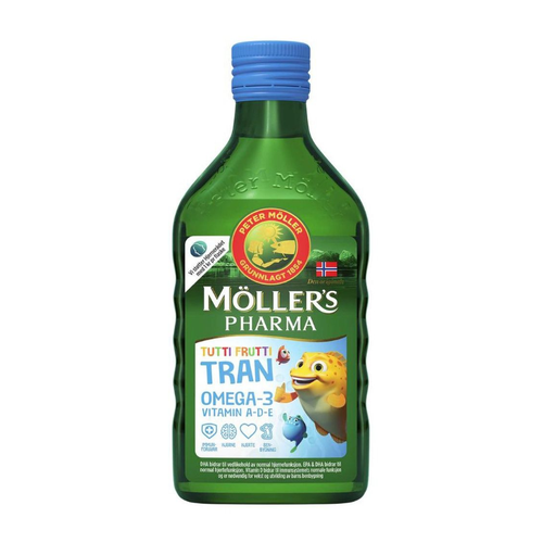 фото Омега-3 детский рыбий жир из печени трески MOLLERS TUTTI-FRUTTI 250 ml