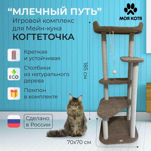 фото Игровой комплекс когтеточка Моя Котя для Мейн-куна 