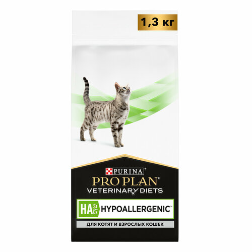 фото Сухой корм для кошек Pro Plan Veterinary Diets Hypoallergenic при пищевой непереносимости 1,3 кг