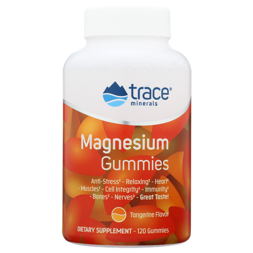 фото Trace Minerals Magnesium Gummies 120 gummies / Трейс Минералс Мармеладки с магнием 120 шт (Мандарин)