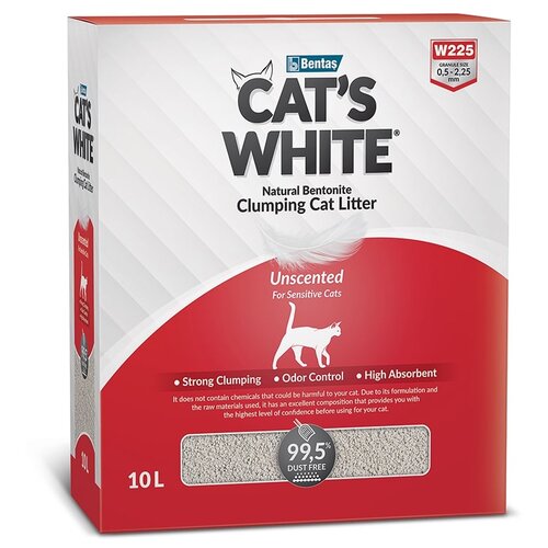 фото Комкующийся наполнитель Cat's White BOX Premium Natural, 10л, 1 шт.