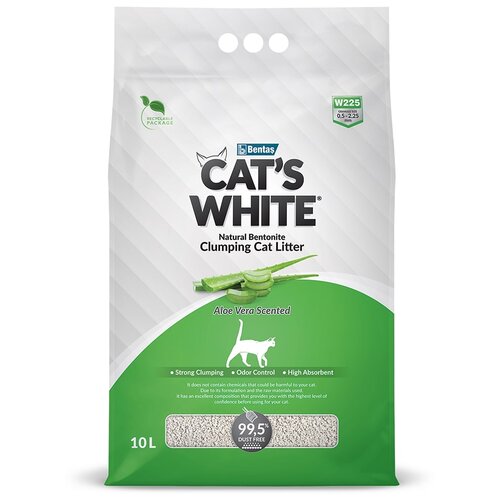 фото Комкующийся наполнитель Cat's White Aloe Vera, 10л, 1 шт.