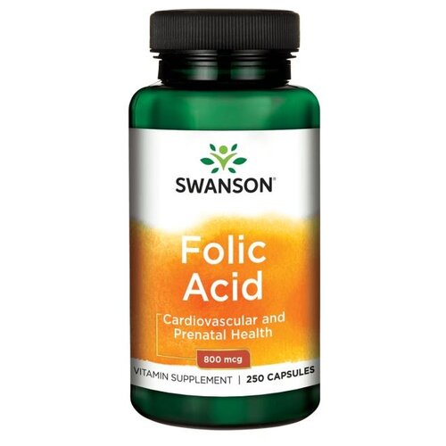 фото Folic Acid, 800 мкг, 150 мл, 100 г, 250 шт.