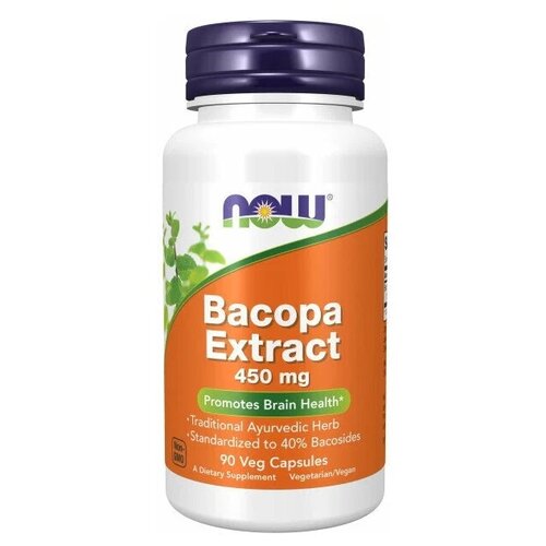 фото Bacopa Extract, 450 мг, 100 г, 90 шт.