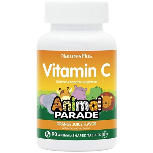 фото Nature's Plus Animal Parade, vitamin витамин C,90 жевательных таблеток в форме животных.