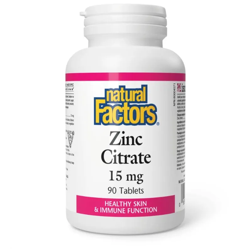 фото Natural Factors Zinc Citrate таб., 15 мг, 50 г, 90 шт.