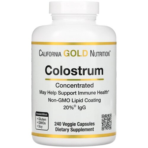 фото California Gold Nutrition Colostrum вег. капс., 0.2 г, 240 шт.