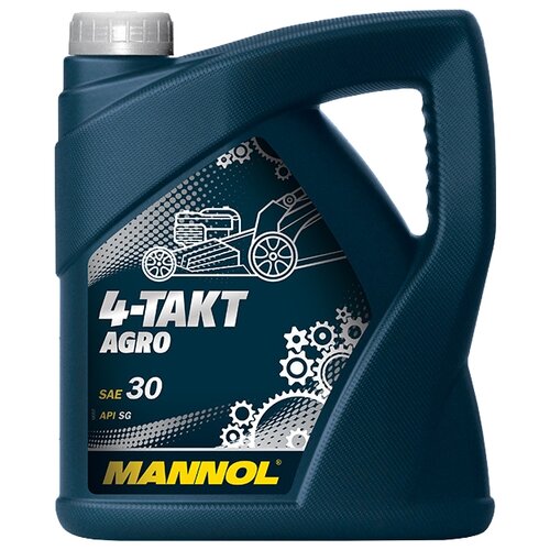 фото Масло для садовой техники Mannol 4-Takt Agro SAE 30, 4 л