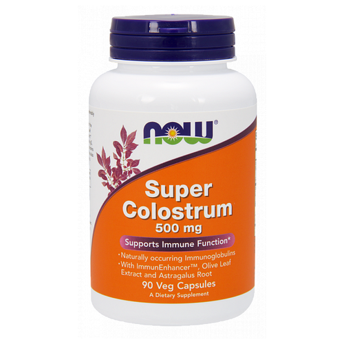 фото NOW Super Colostrum капс., 500 мг, 500 мл, 90 шт.